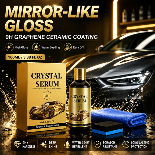 ✨ Crystal Serum – 9H Graphene Ceramic Coating for Paint, Glass & Wheels