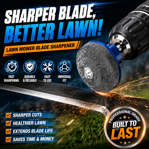 🛠️ Mower Blade Sharpening Attachment – Fits Most Drills, Fast & Simple