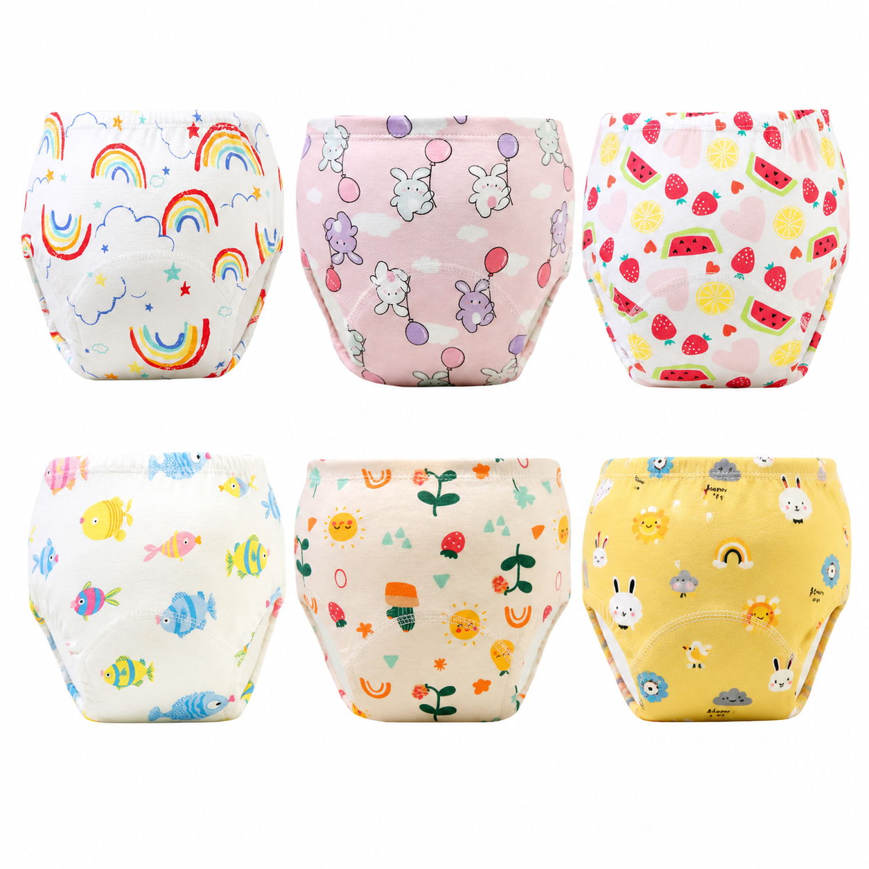 🧸 Toddler Training Undies – Soft, Leak-Proof, Fun Characters, 6-Pack