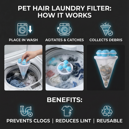 🧼3Pcs Washing Machine Filter Bag