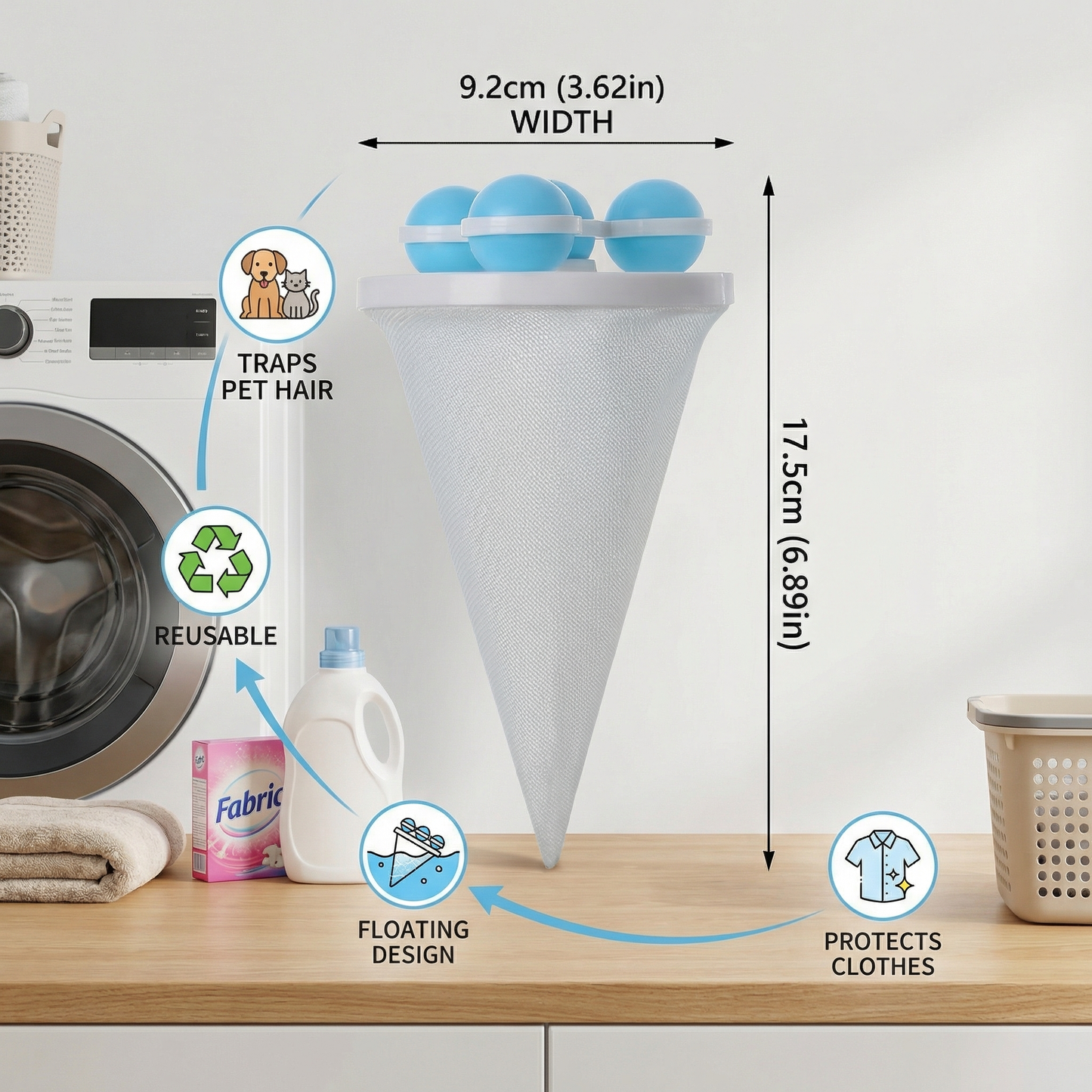 🧼3Pcs Washing Machine Filter Bag